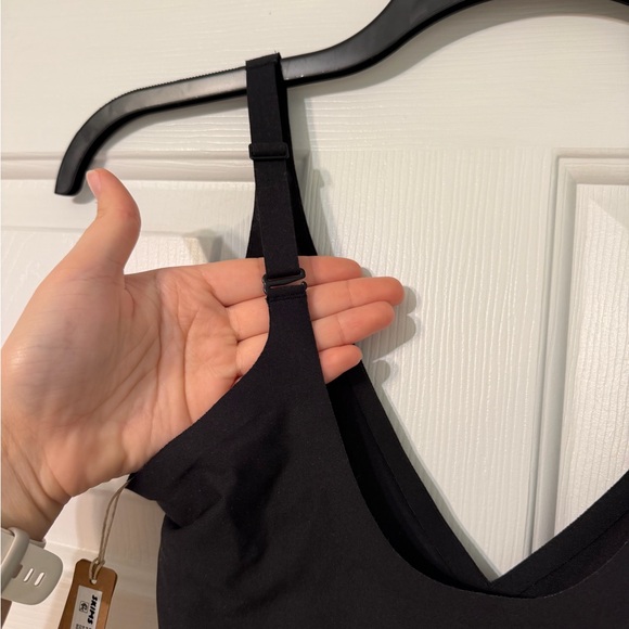 NWT SKIMS Body Unlined Plunge Thong Bodysuit | Onyx / L - Picture 7 of 8